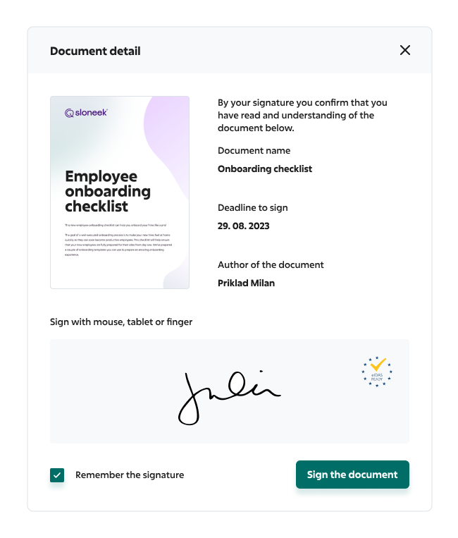 onboarding documents